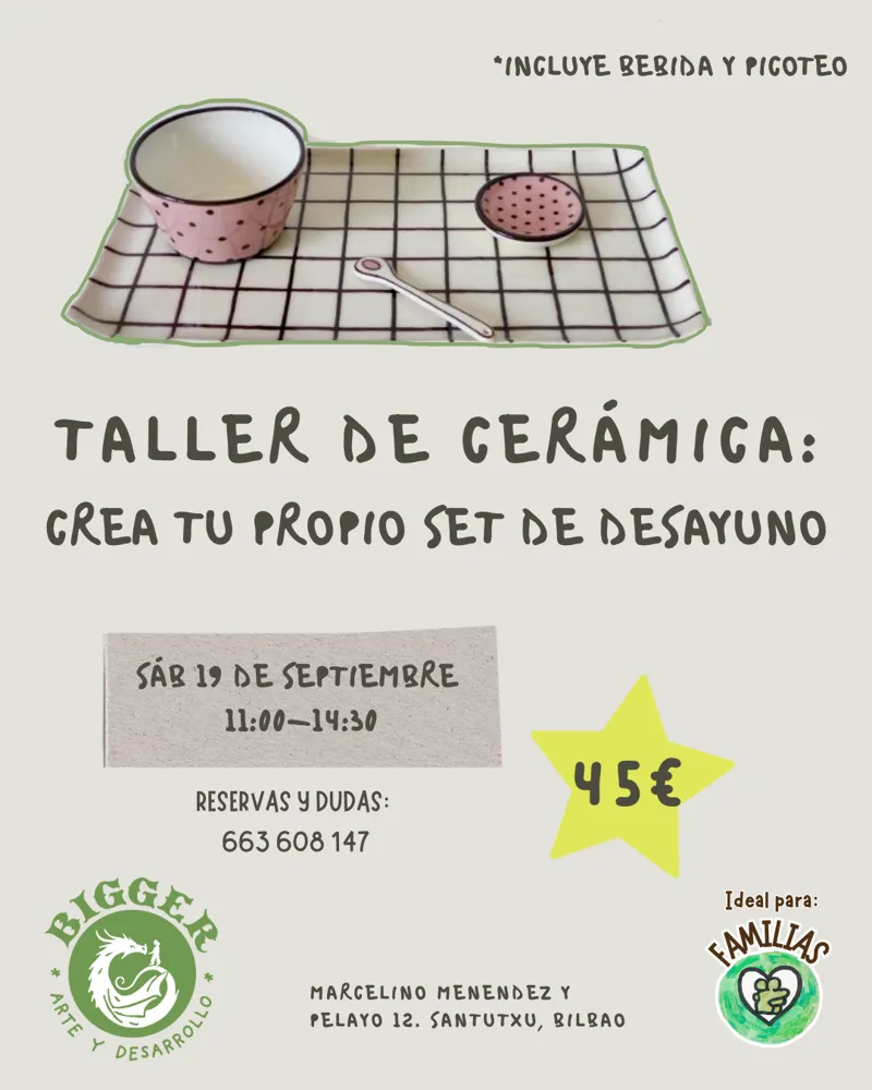 Taller de cerámica en familia